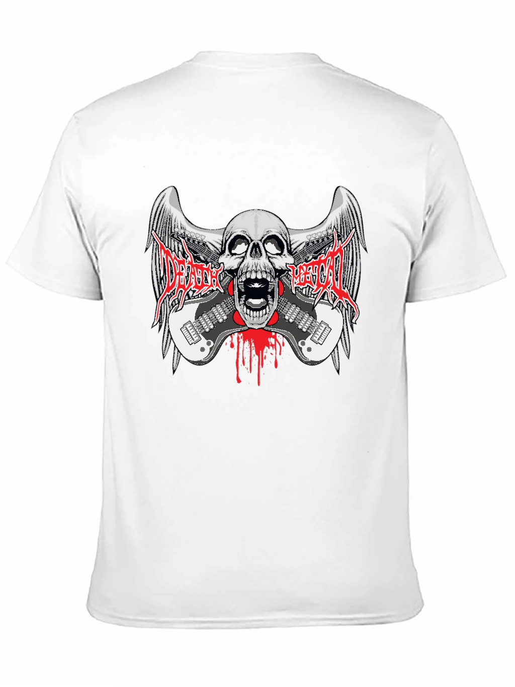 Death Metal Band Graphic Print Black T-Shirt