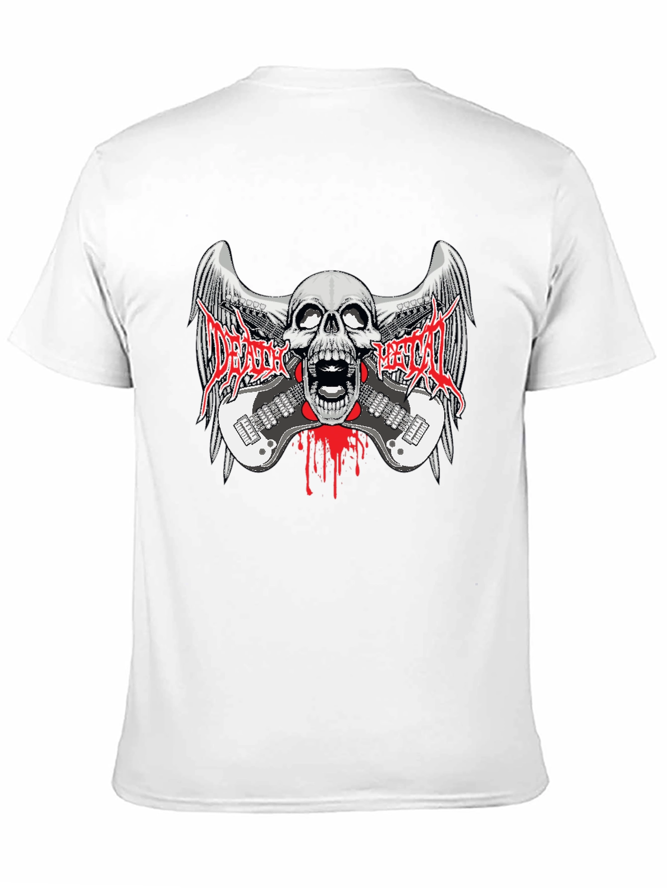 Death Metal Band Graphic Print Black T-Shirt