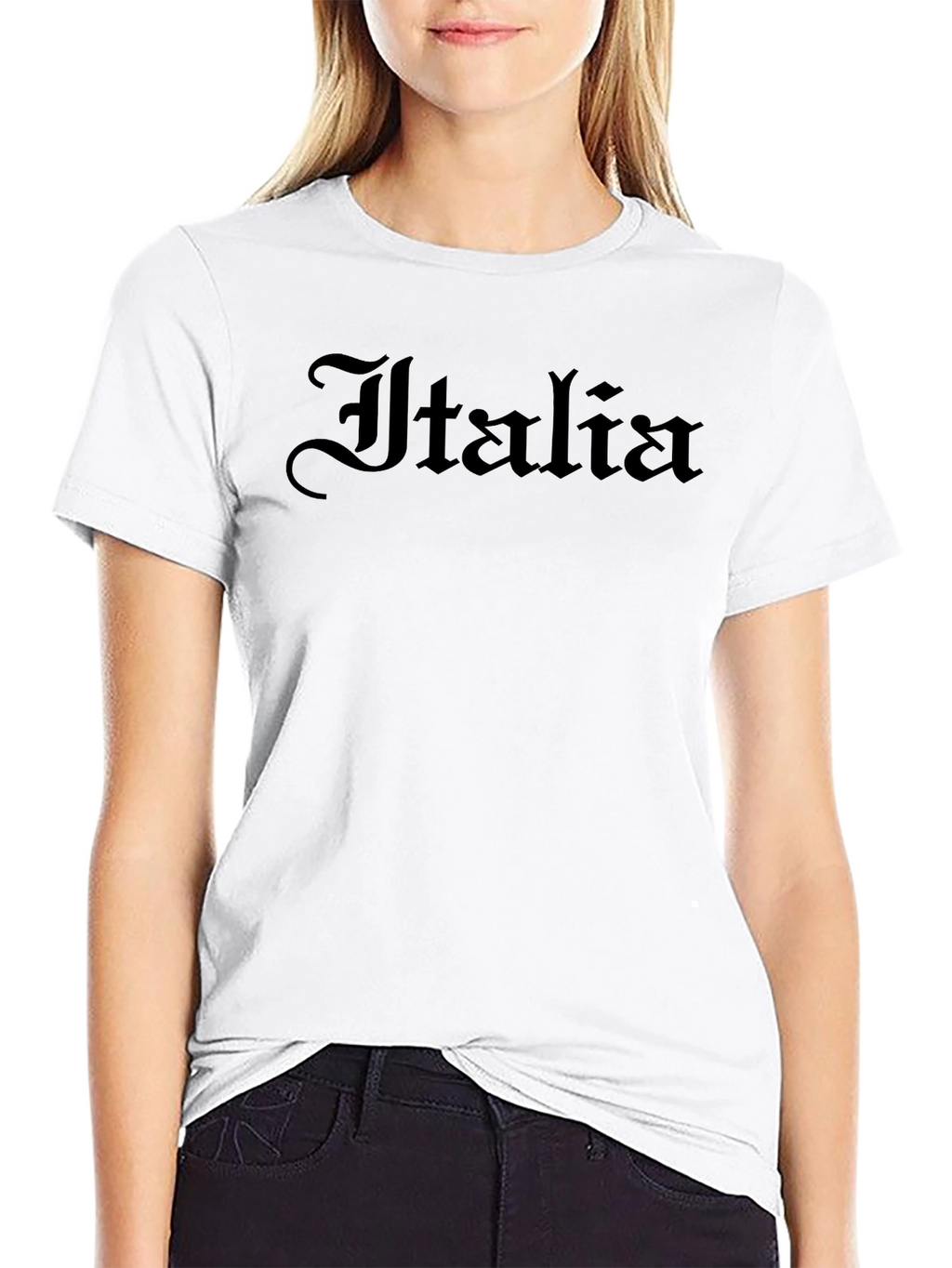Italia Gothic Script Black T-Shirt