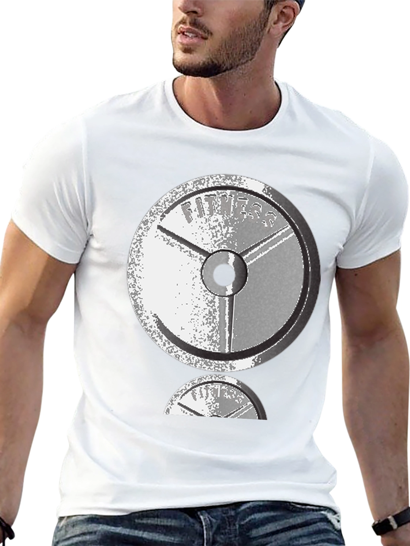 Fitness Weight Plate Graphic Tee