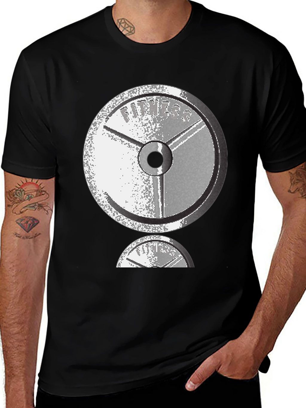 Fitness Weight Plate Graphic Tee