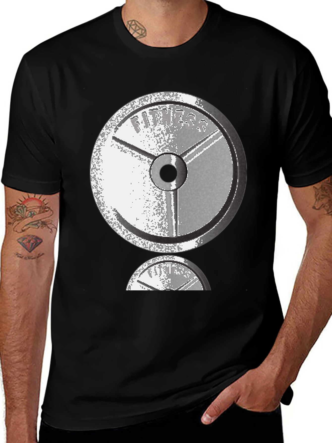 Fitness Weight Plate Graphic Tee