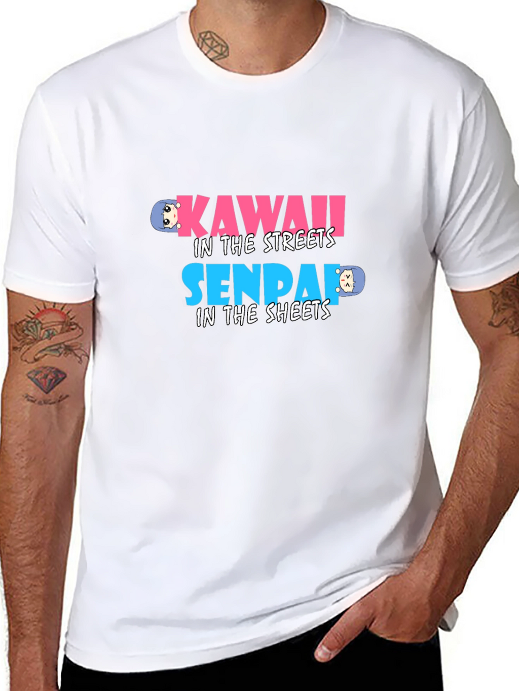 Kawaii Senpai Graphic Tee - Anime Inspired