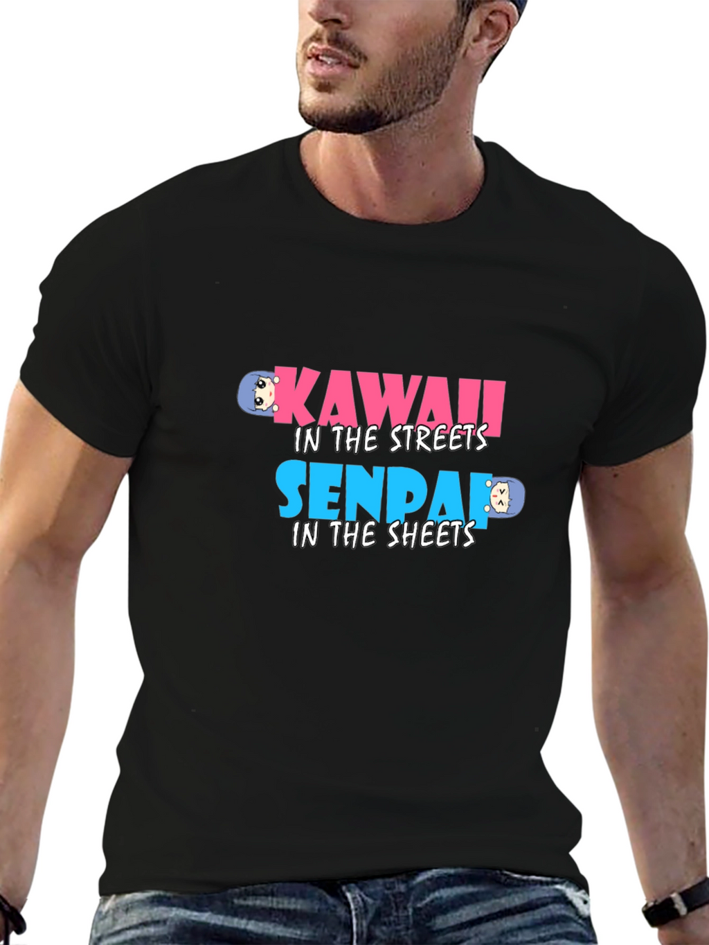 Kawaii Senpai Graphic Tee - Anime Inspired