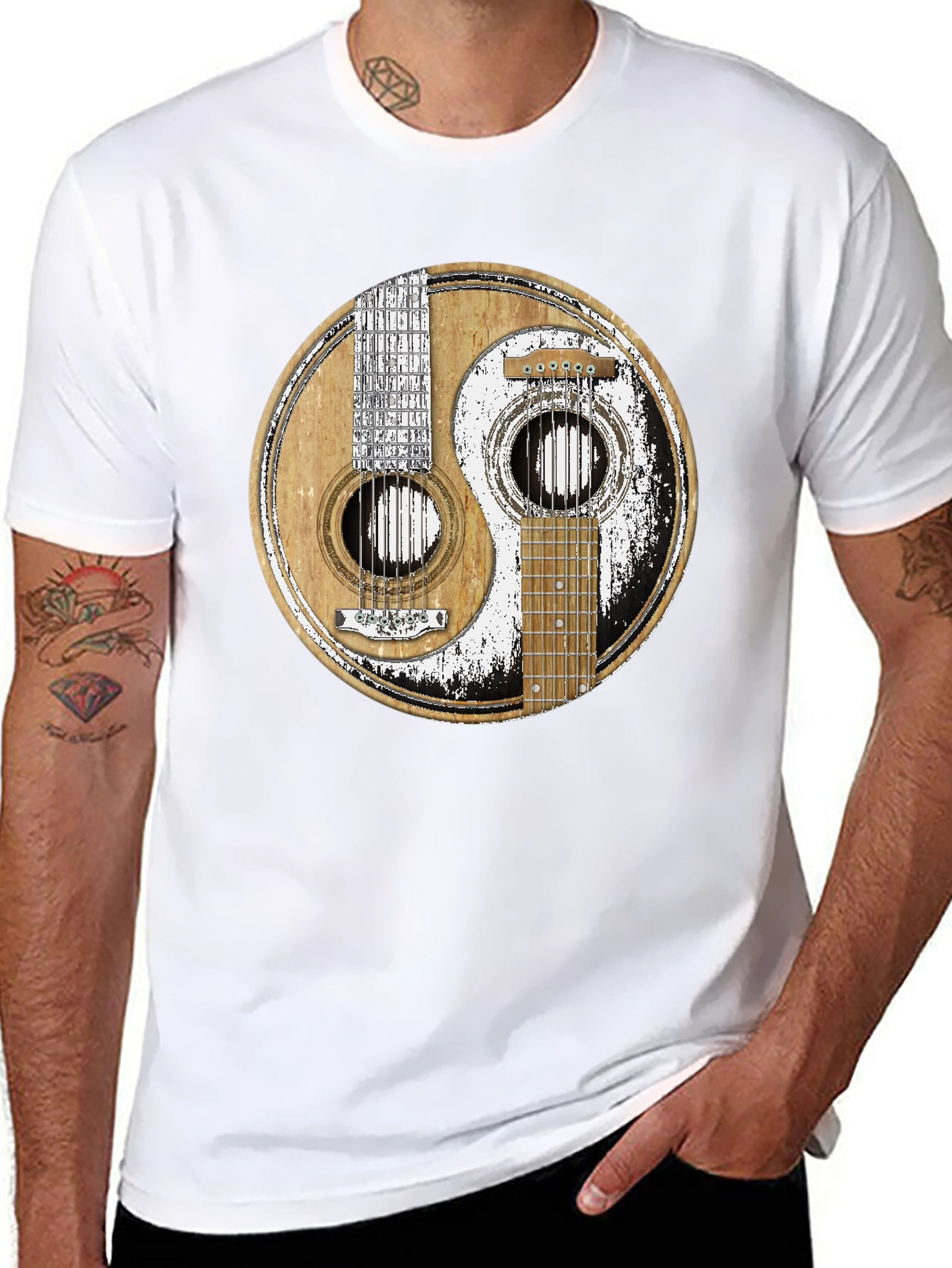 Yin Yang Guitar T-Shirt