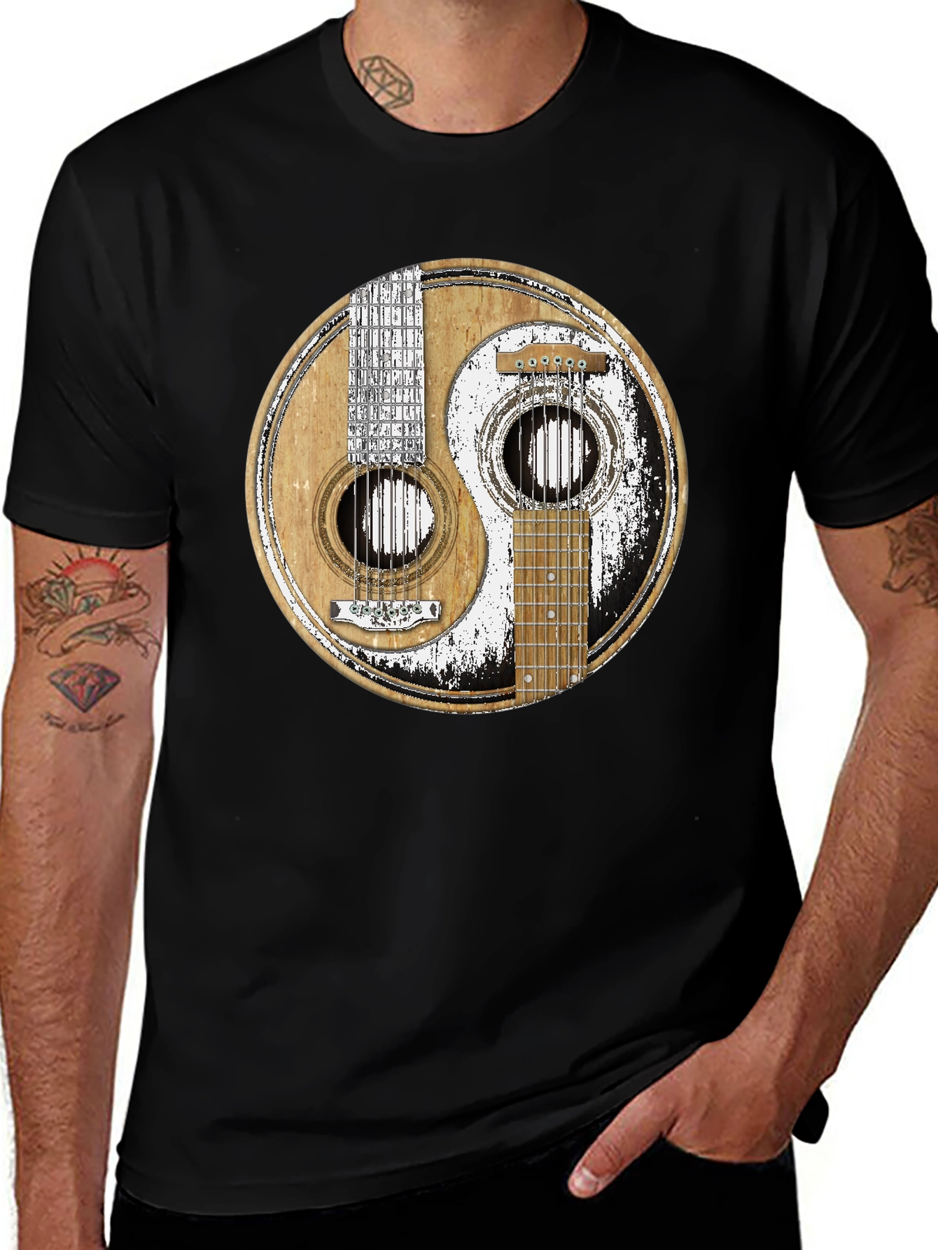 Yin Yang Guitar T-Shirt