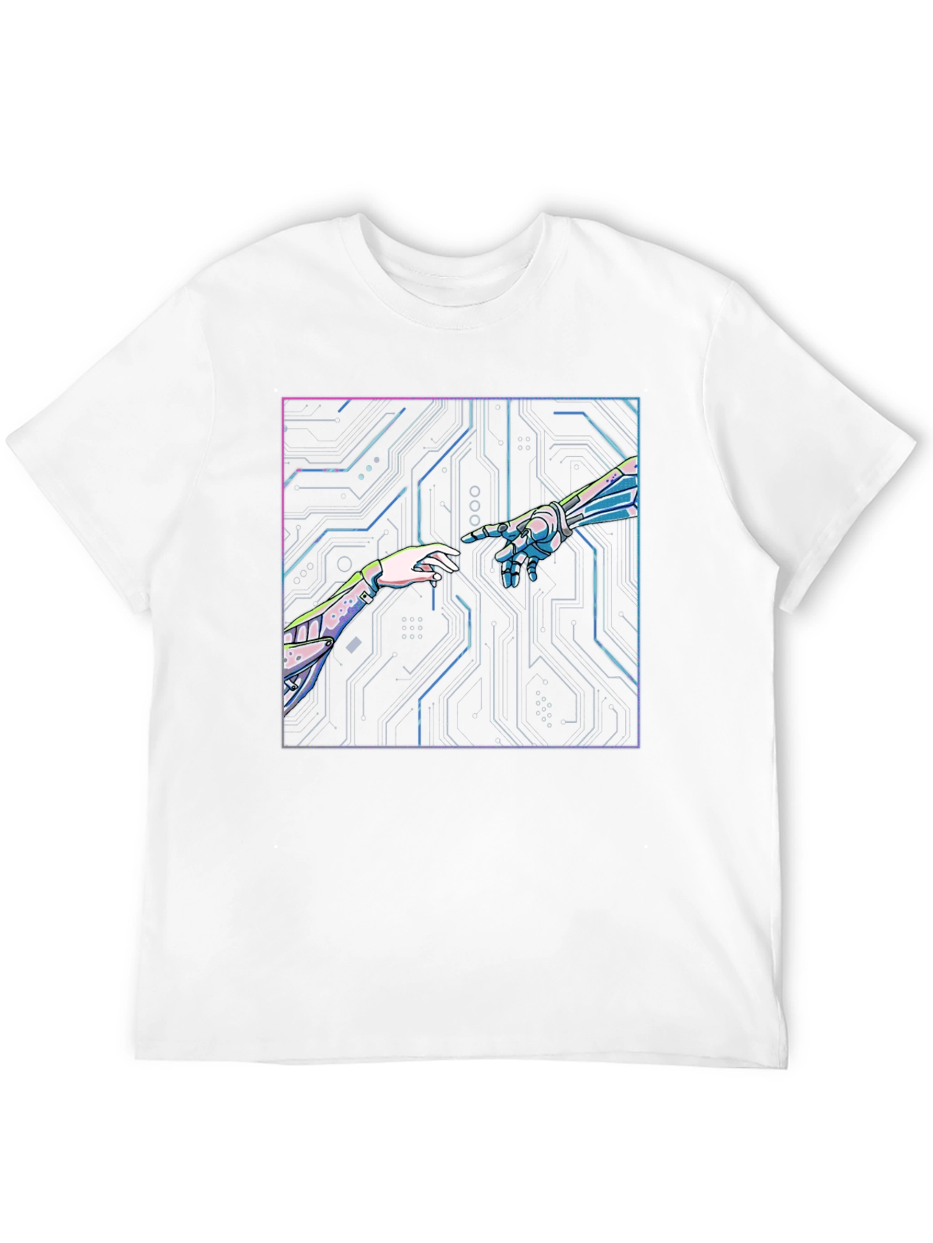 Tech Creation Graphic Tee - Black Cotton T-Shirt