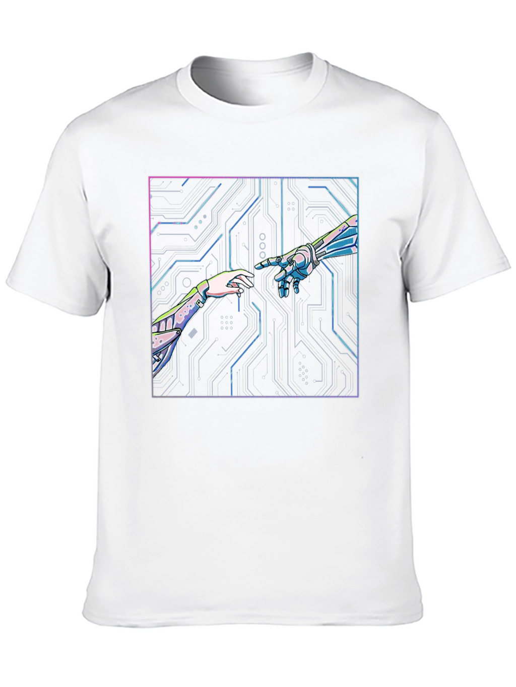Tech Creation Graphic Tee - Black Cotton T-Shirt