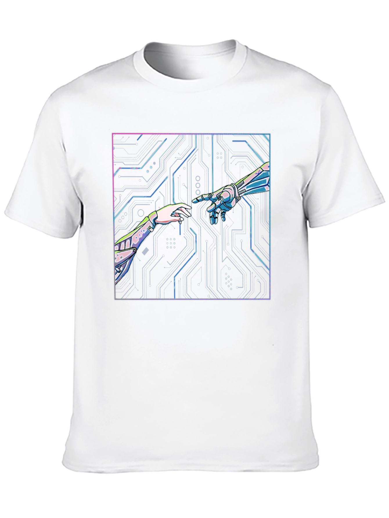 Tech Creation Graphic Tee - Black Cotton T-Shirt