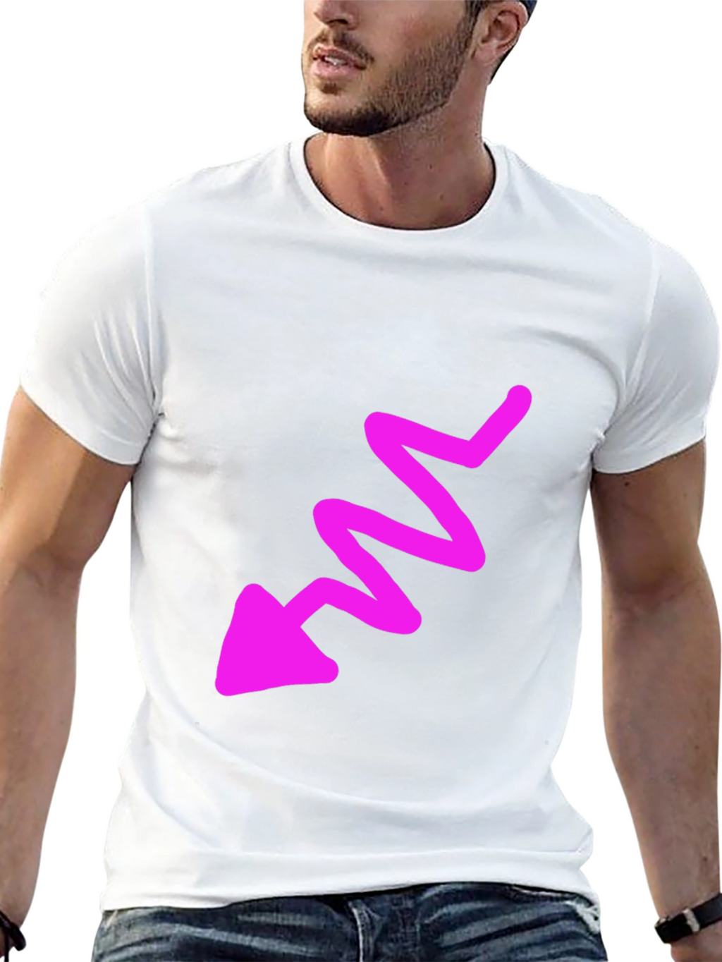 Funky Arrow Graphic Tee - Mens Black T-Shirt