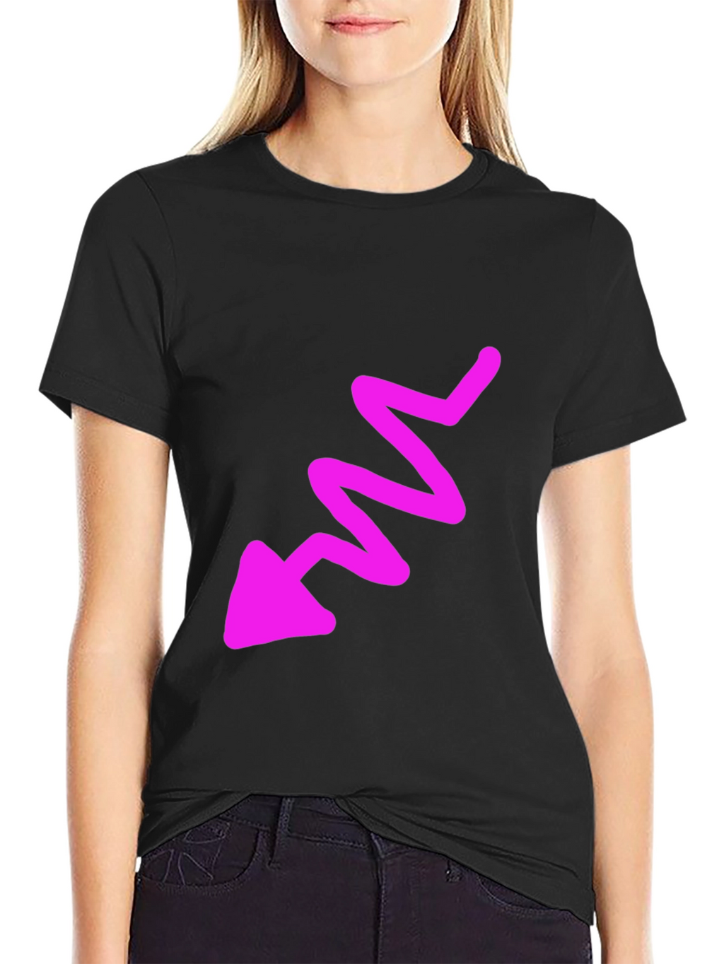 Funky Arrow Graphic Tee - Mens Black T-Shirt
