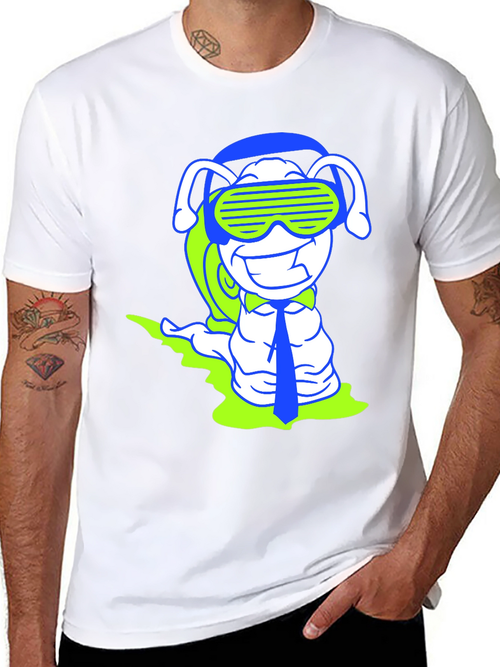 DJ Snail Graphic Tee - Black Cotton T-Shirt
