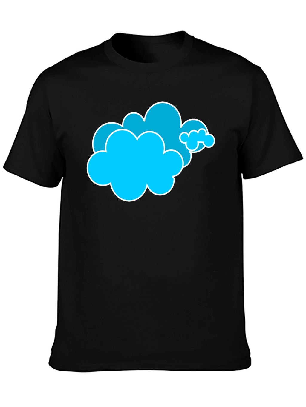 Cloud Graphic T-Shirt - Black Cotton Tee
