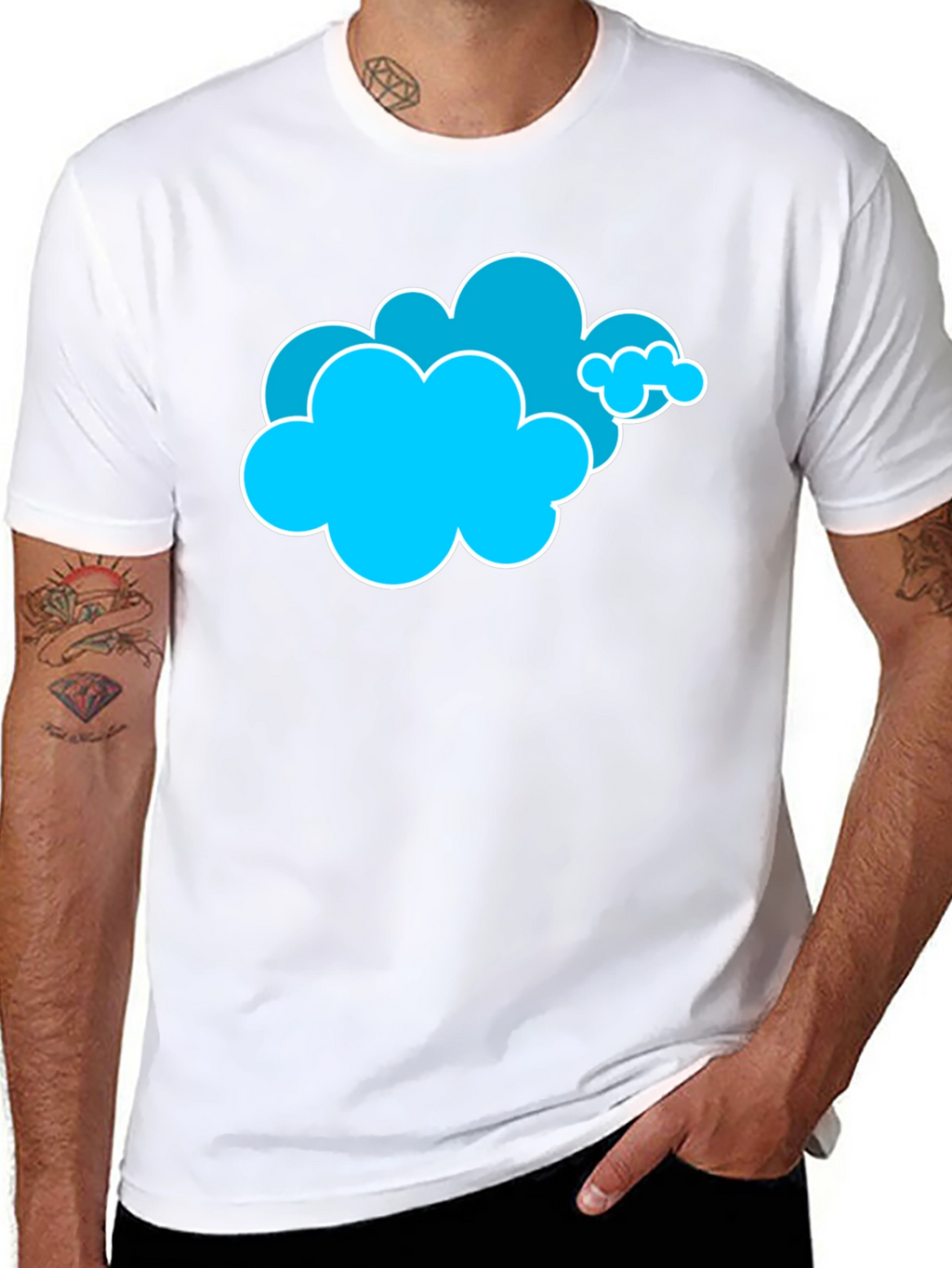 Cloud Graphic T-Shirt - Black Cotton Tee