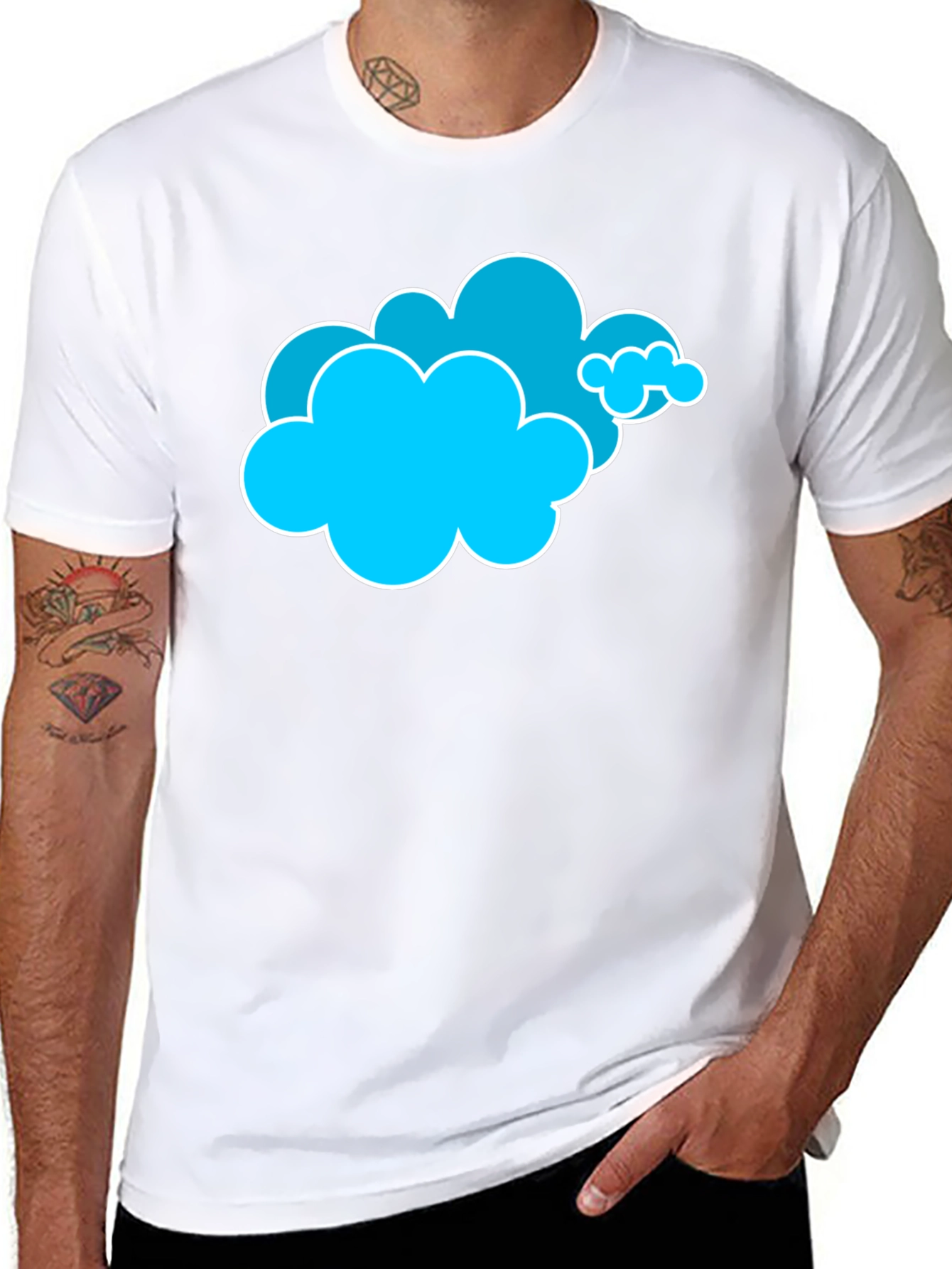 Cloud Graphic T-Shirt - Black Cotton Tee