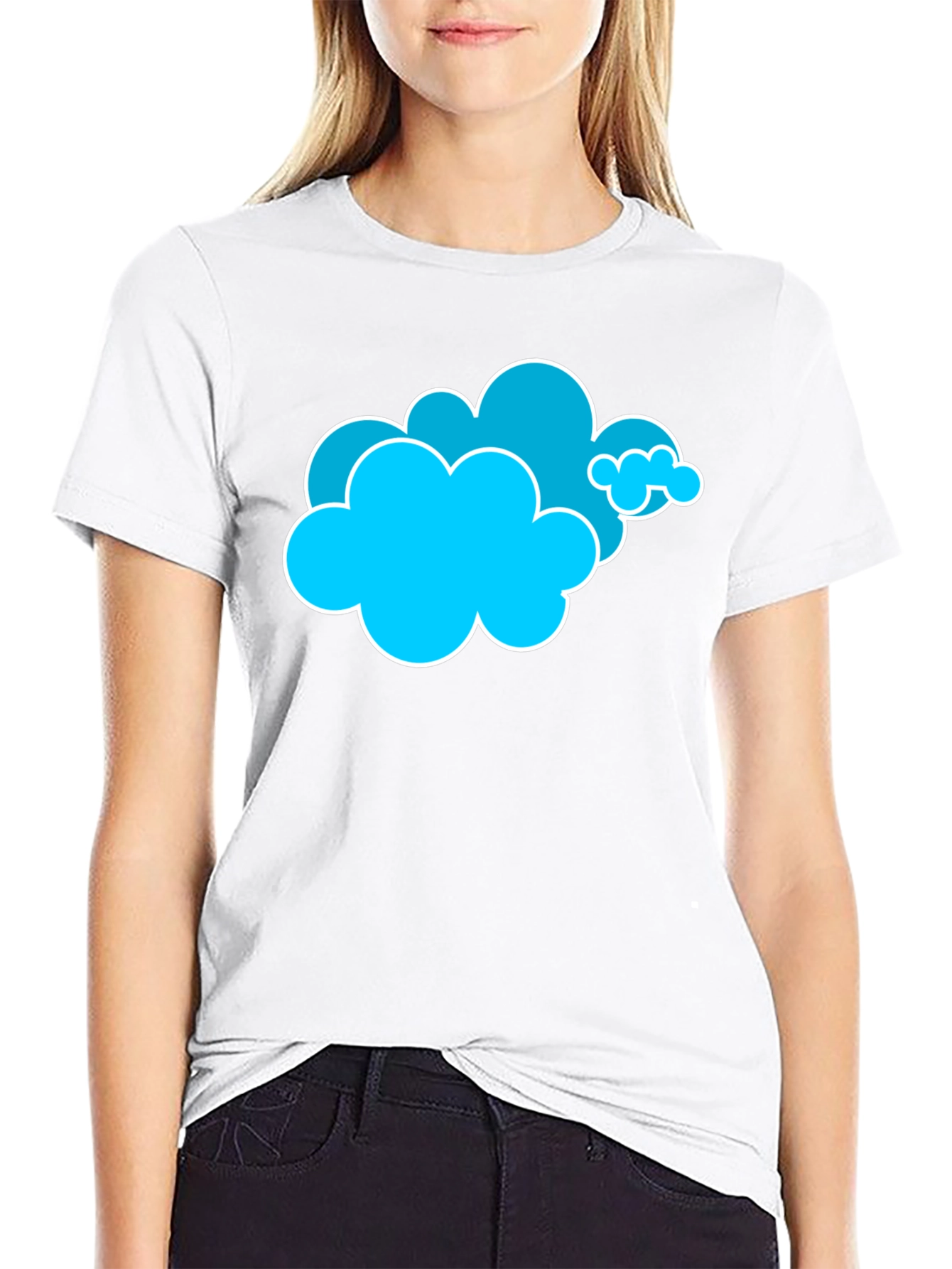 Cloud Graphic T-Shirt - Black Cotton Tee