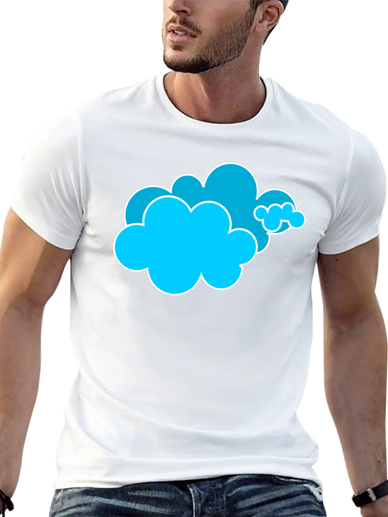 Cloud Graphic T-Shirt - Black Cotton Tee