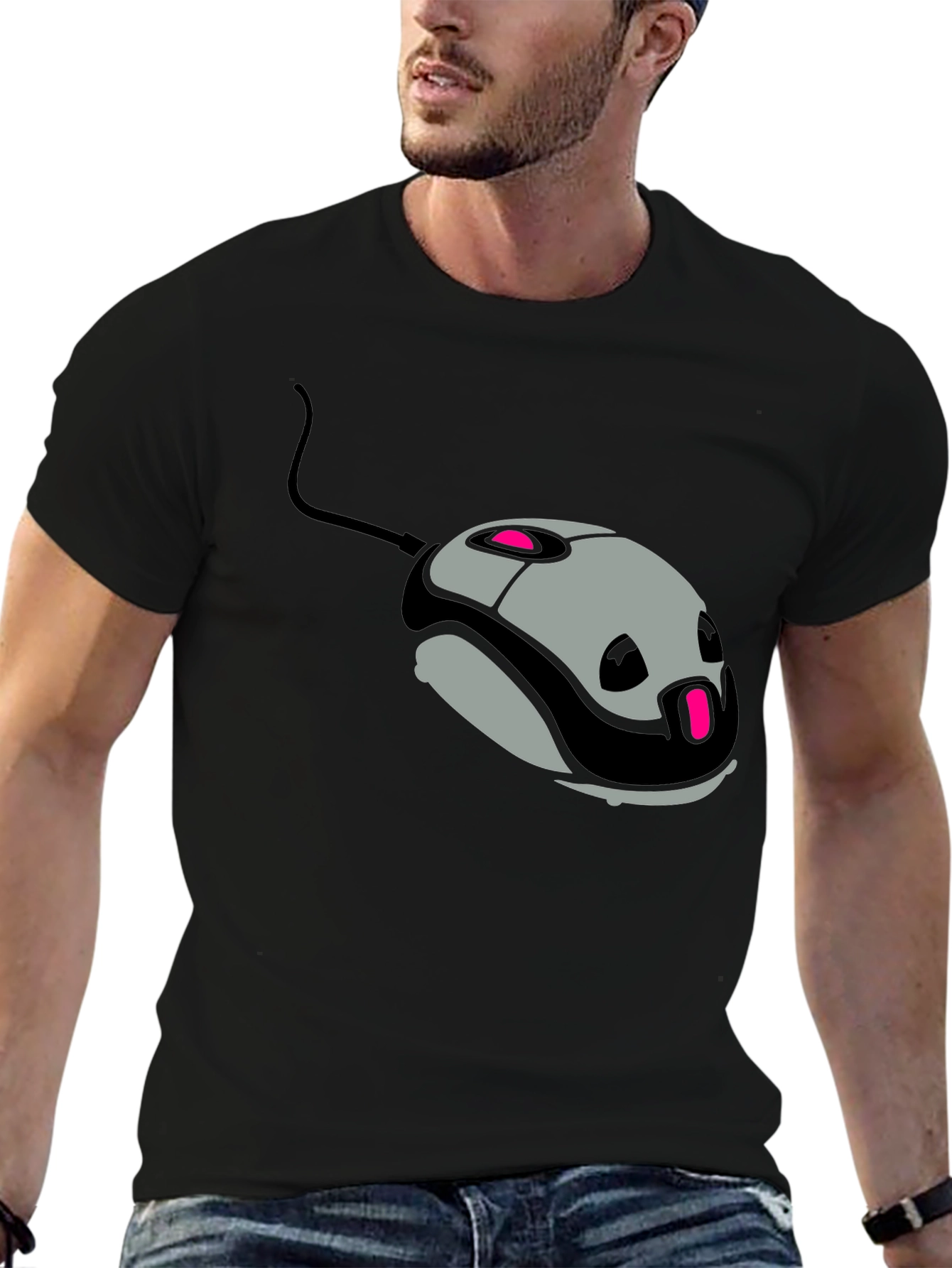 Retro Mouse Graphic T-Shirt - Gamer Style