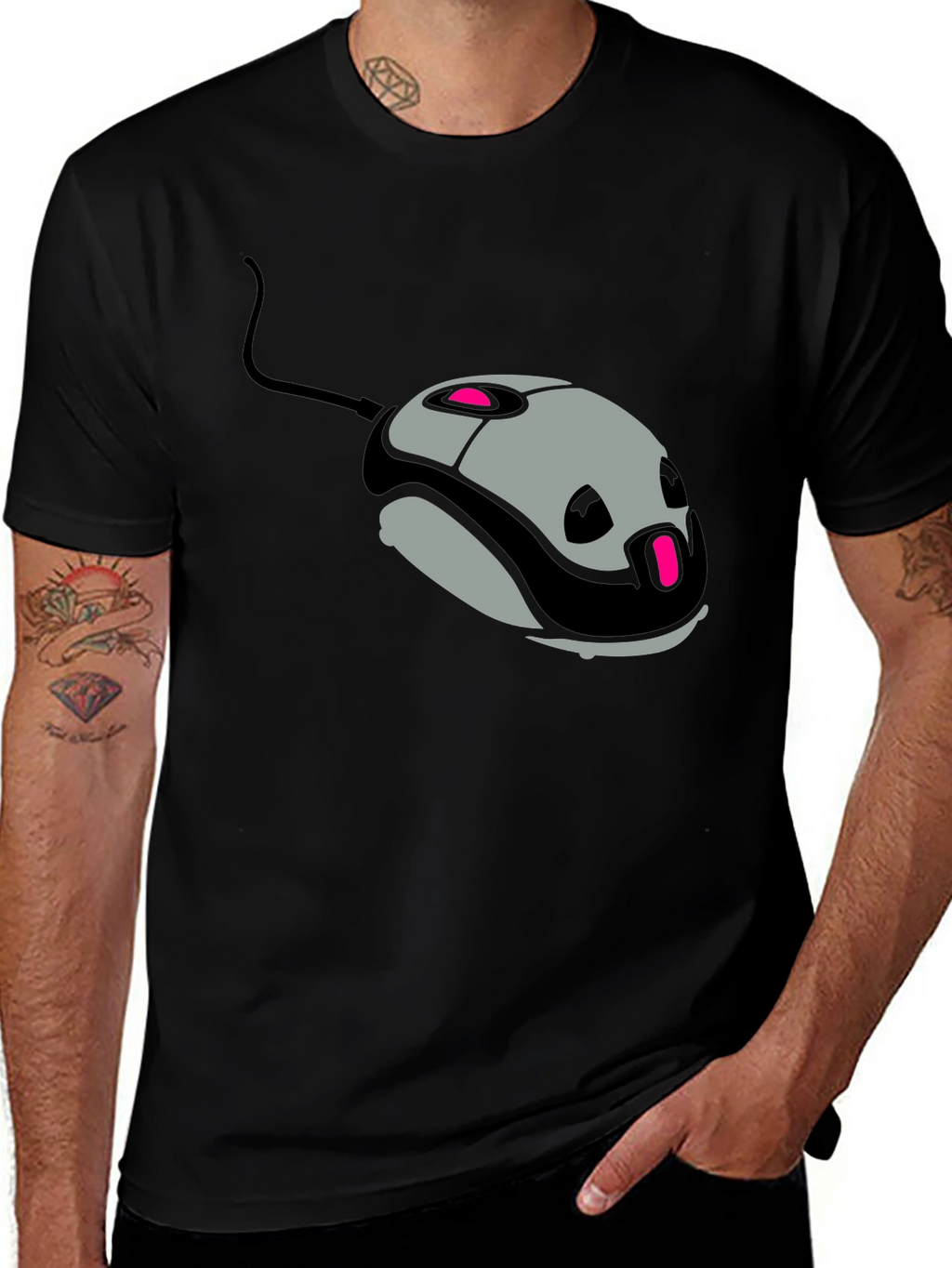 Retro Mouse Graphic T-Shirt - Gamer Style
