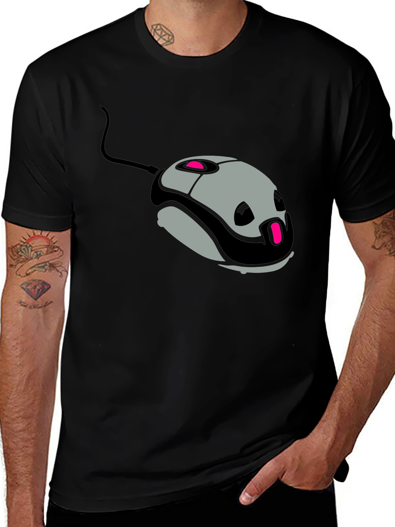 Retro Mouse Graphic T-Shirt - Gamer Style
