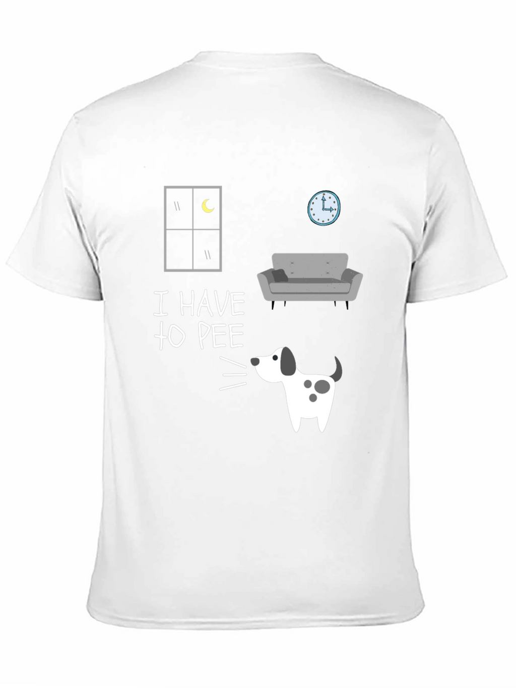 Funny I Have to Pee Dog Graphic T-Shirt