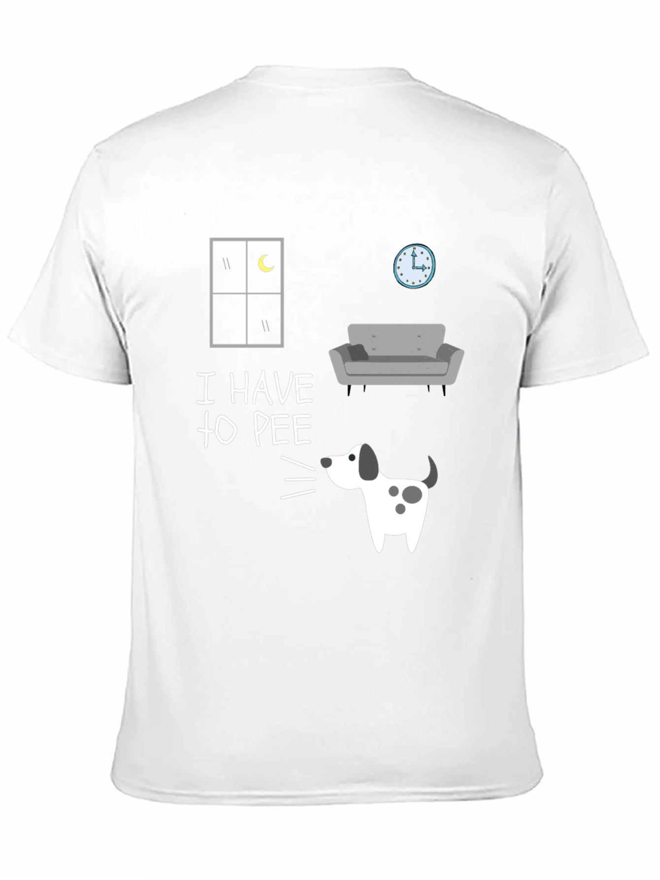 Funny I Have to Pee Dog Graphic T-Shirt