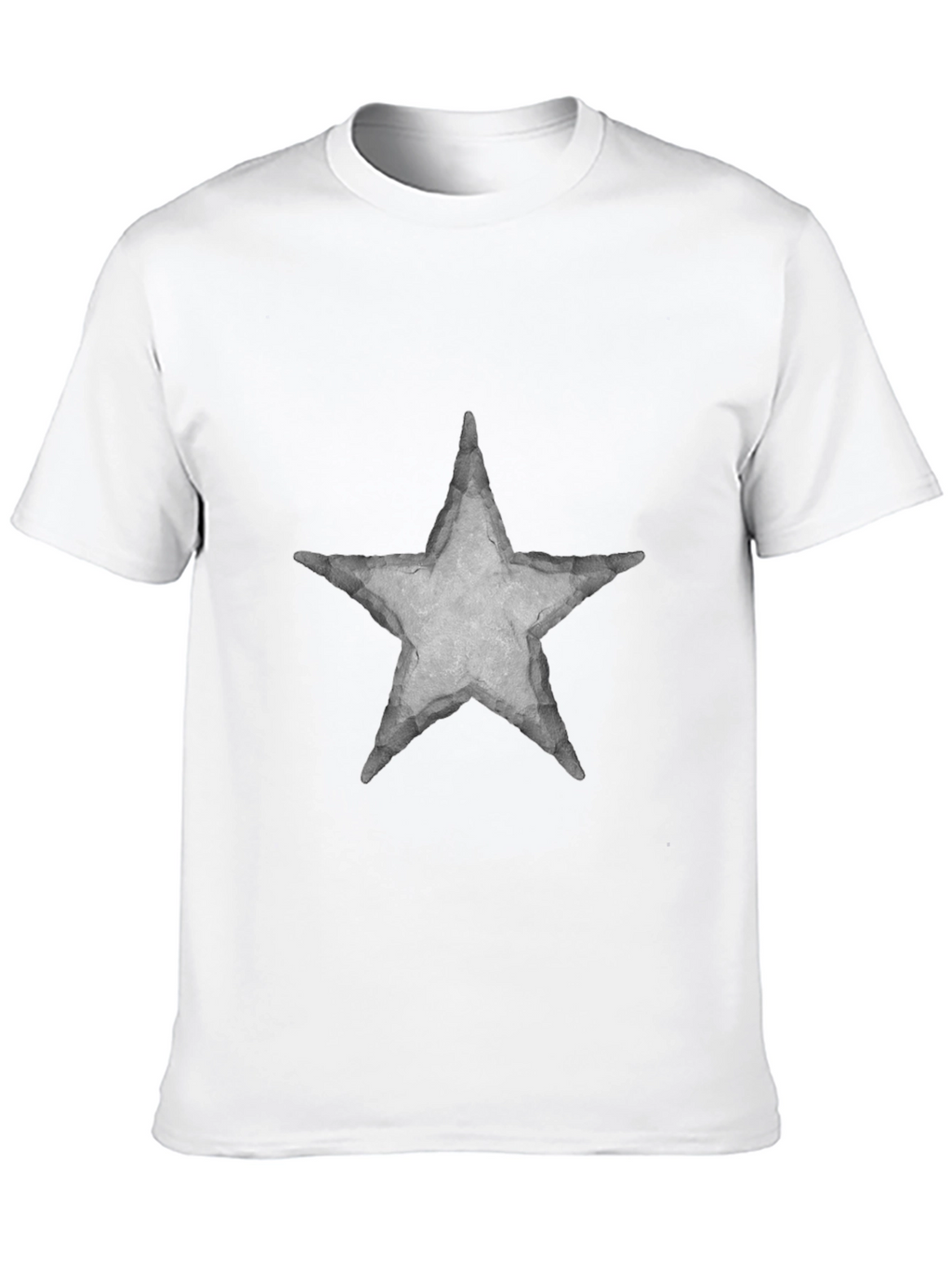 Star Graphic Print Tee - Casual Black T-Shirt