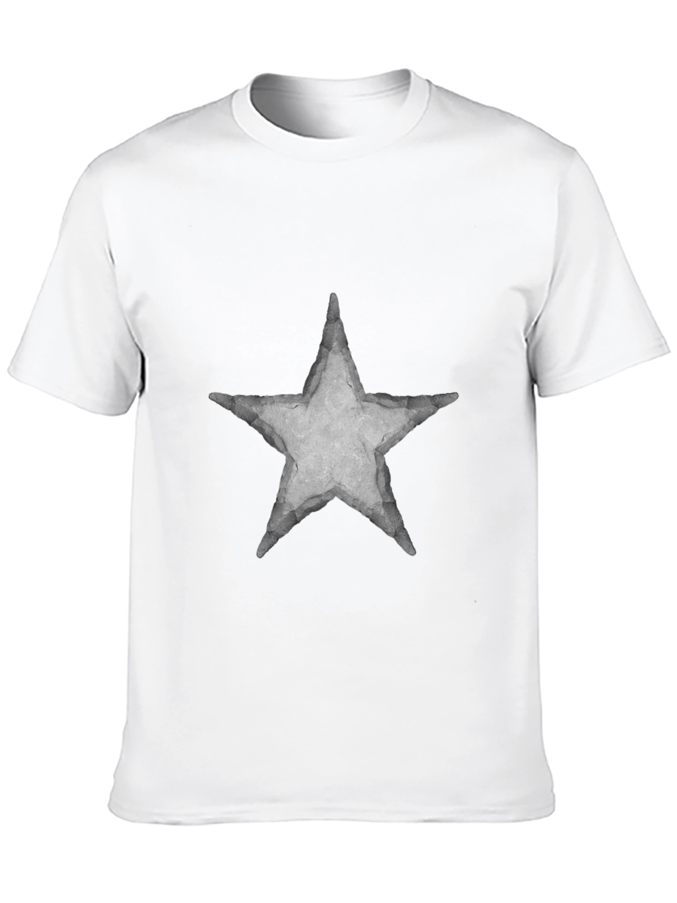 Star Graphic Print Tee - Casual Black T-Shirt