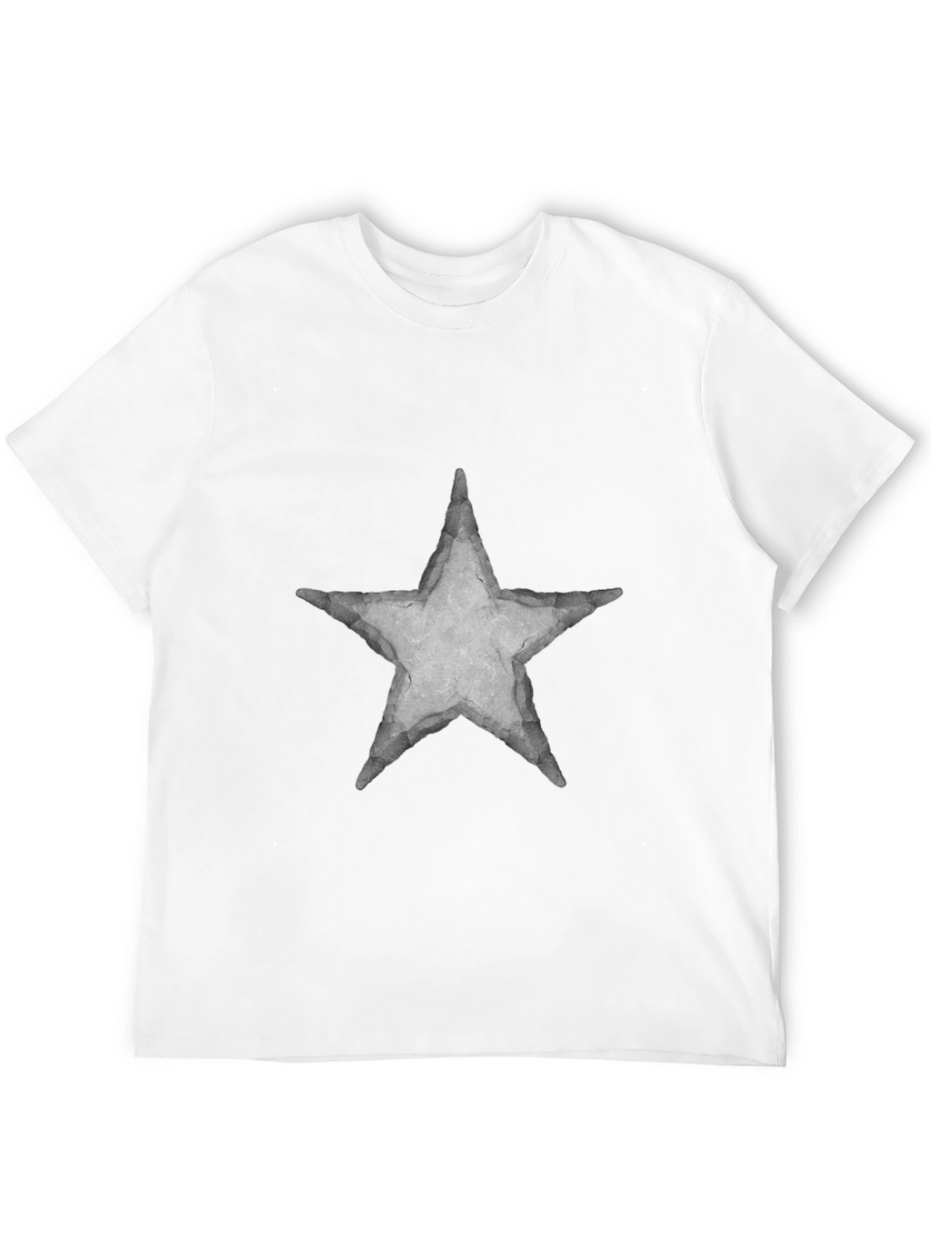 Star Graphic Print Tee - Casual Black T-Shirt