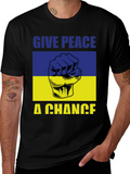 Give Peace a Chance Ukraine Flag T-Shirt