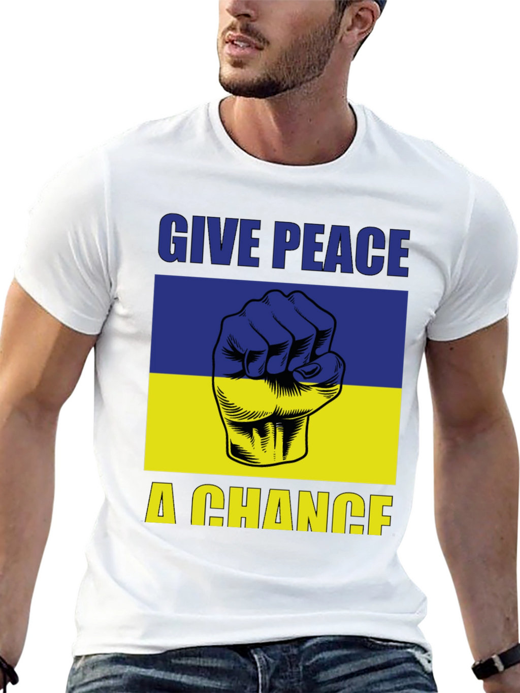 Give Peace a Chance Ukraine Flag T-Shirt