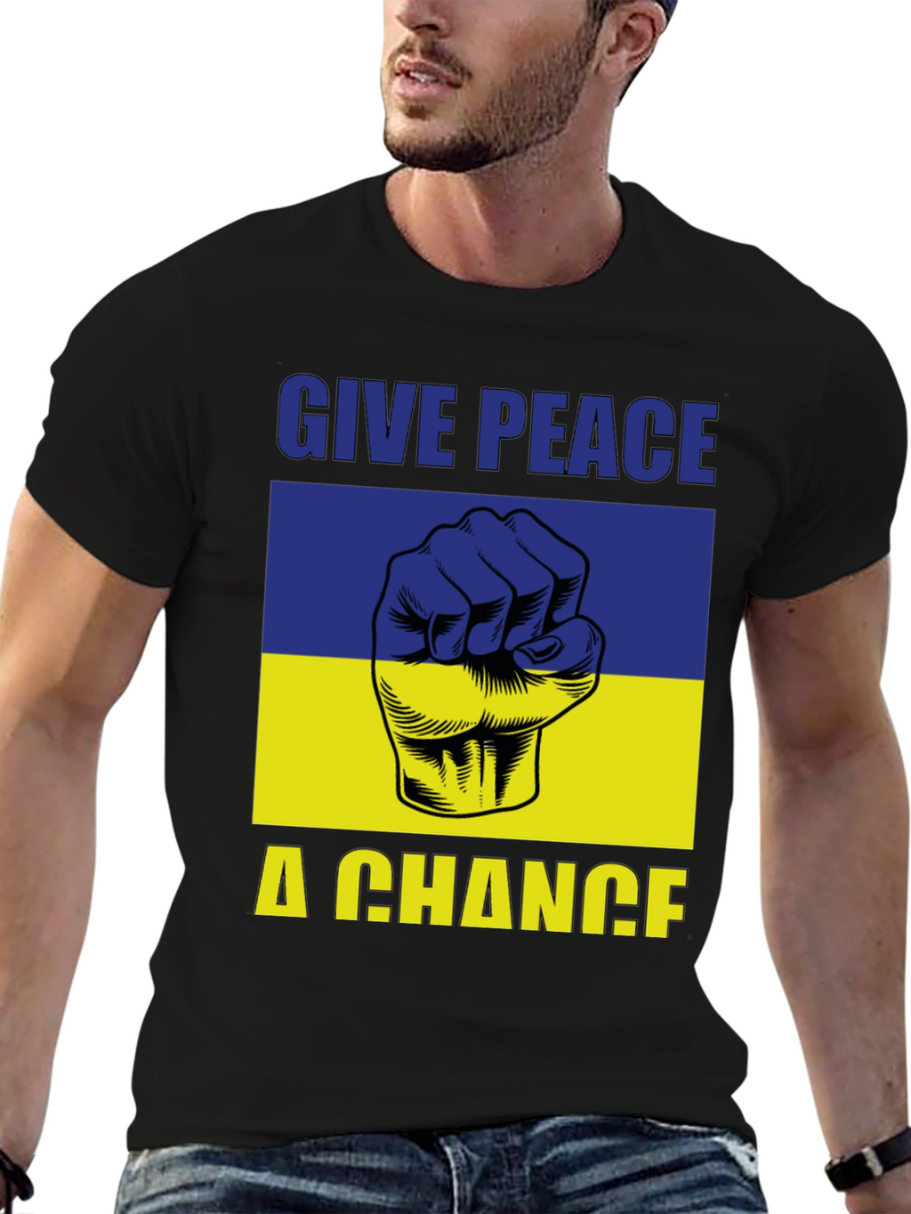 Give Peace a Chance Ukraine Flag T-Shirt