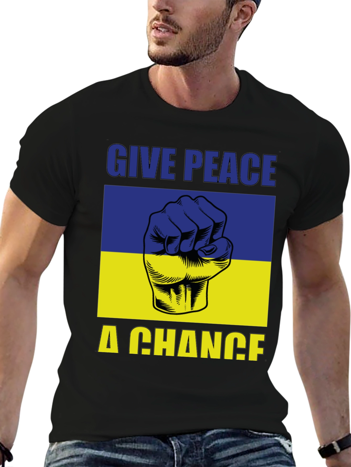 Give Peace a Chance Ukraine Flag T-Shirt