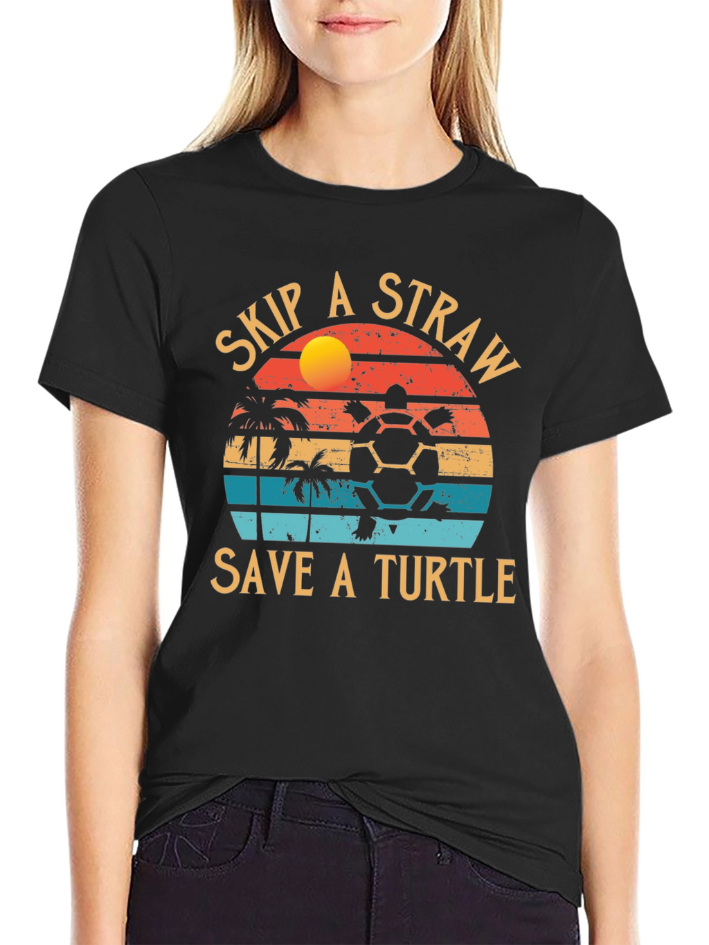 Skip A Straw Save A Turtle T-Shirt