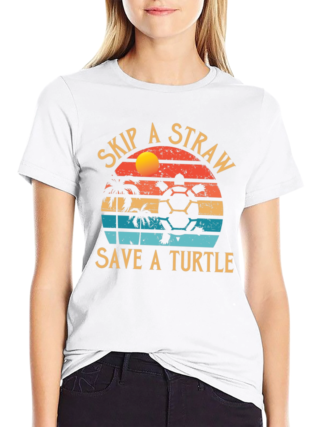 Skip A Straw Save A Turtle T-Shirt