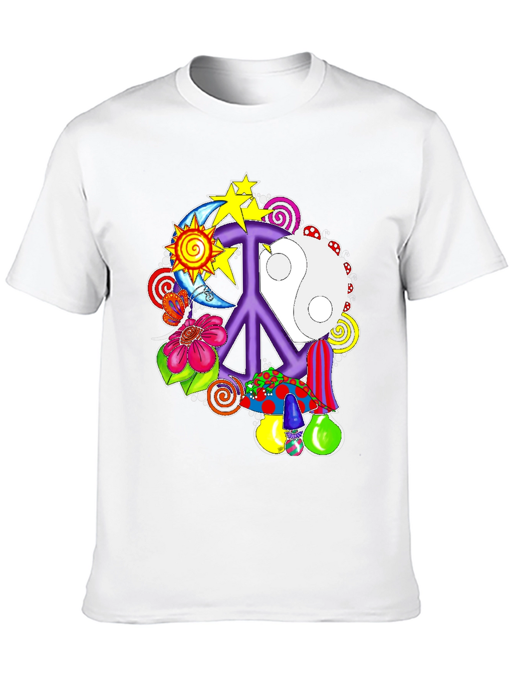 Peace Sign Psychedelic Graphic Tee