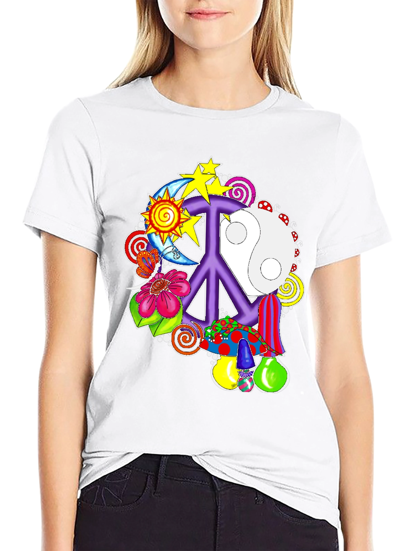 Peace Sign Psychedelic Graphic Tee