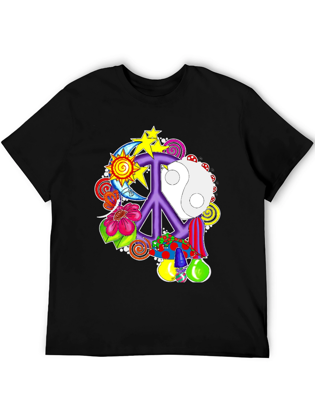 Peace Sign Psychedelic Graphic Tee