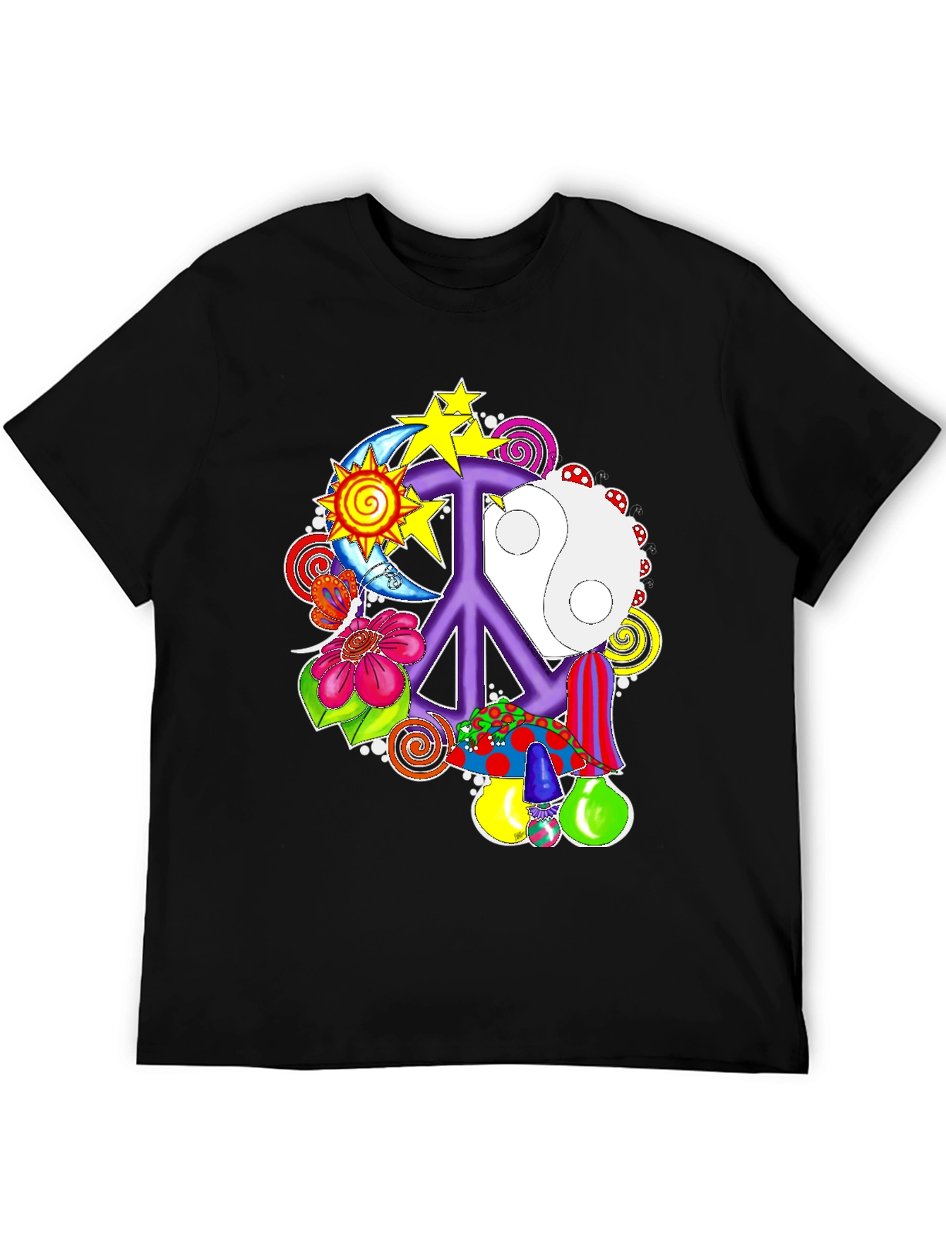 Peace Sign Psychedelic Graphic Tee