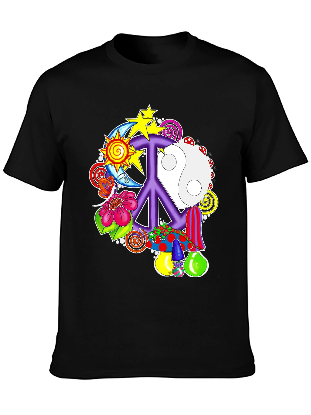 Peace Sign Psychedelic Graphic Tee