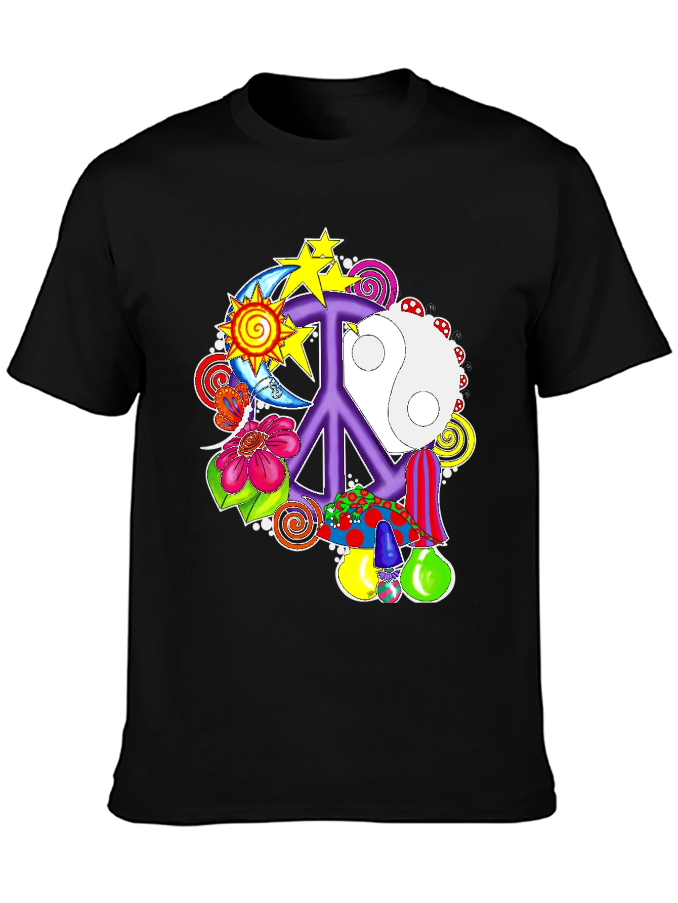 Peace Sign Psychedelic Graphic Tee