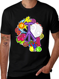 Peace Sign Psychedelic Graphic Tee