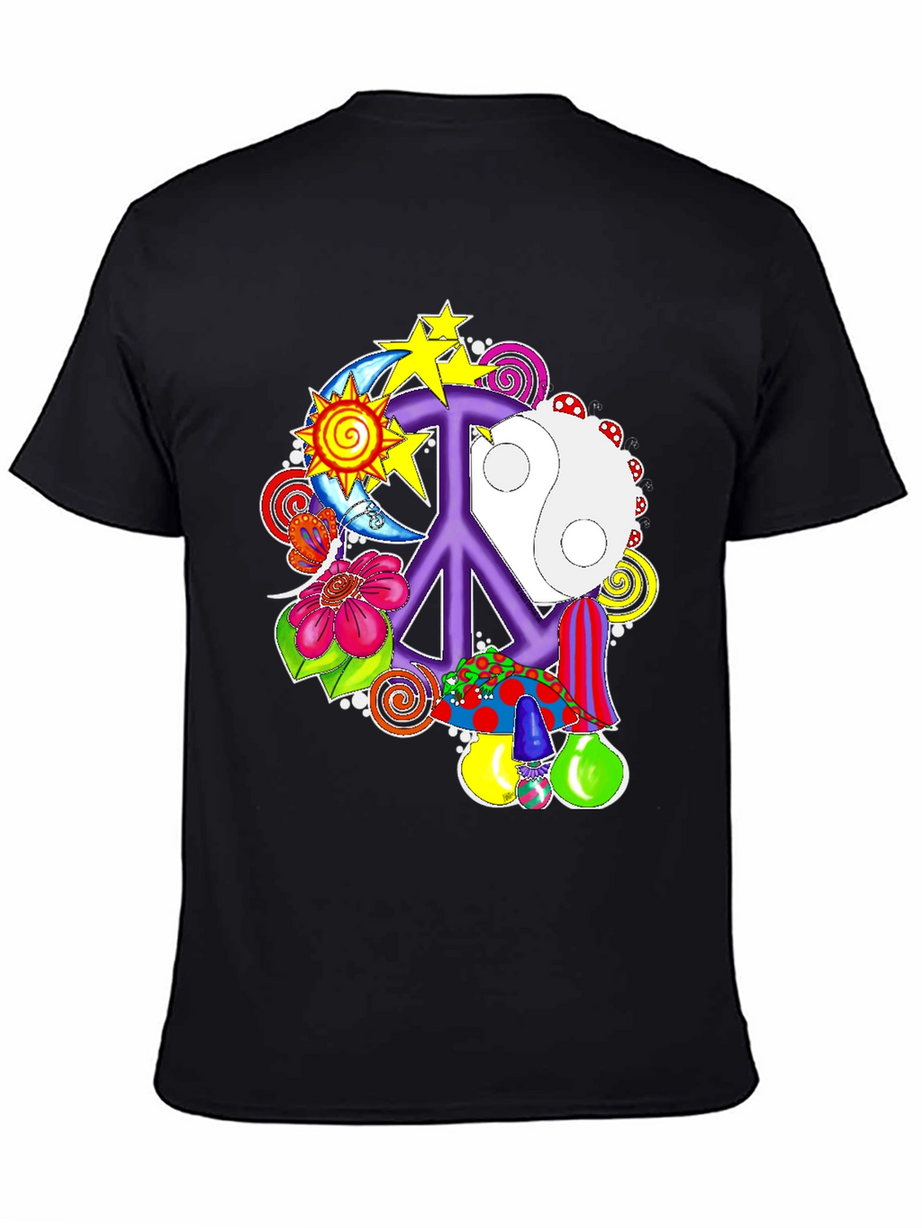 Peace Sign Psychedelic Graphic Tee