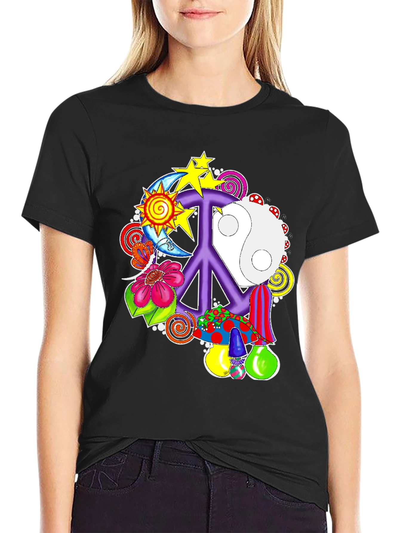 Peace Sign Psychedelic Graphic Tee