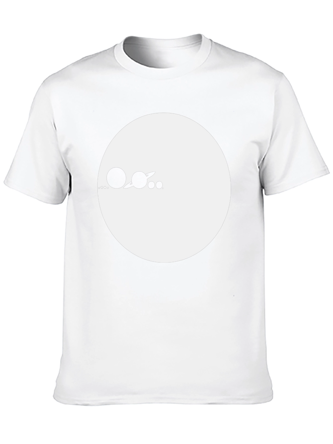 Minimalist Planets Graphic Black T-Shirt