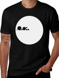 Minimalist Planets Graphic Black T-Shirt