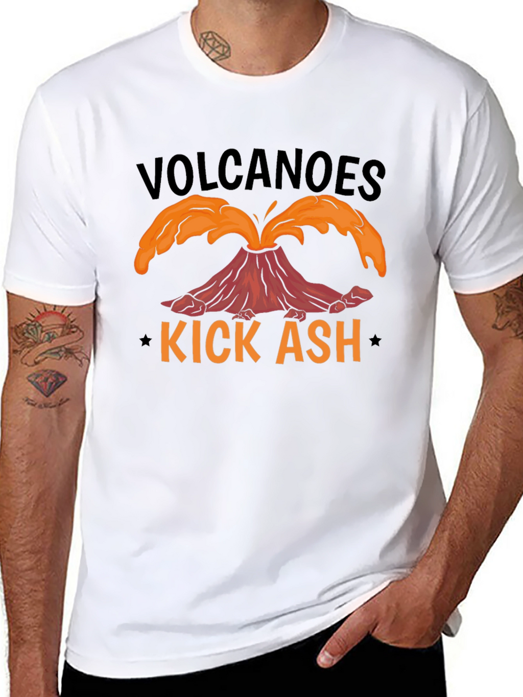 Volcanoes Kick Ash T-Shirt - Black