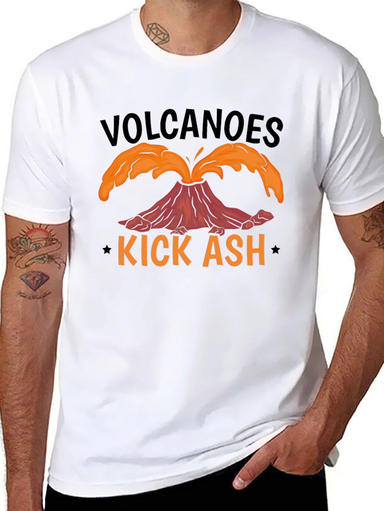 Volcanoes Kick Ash T-Shirt - Black