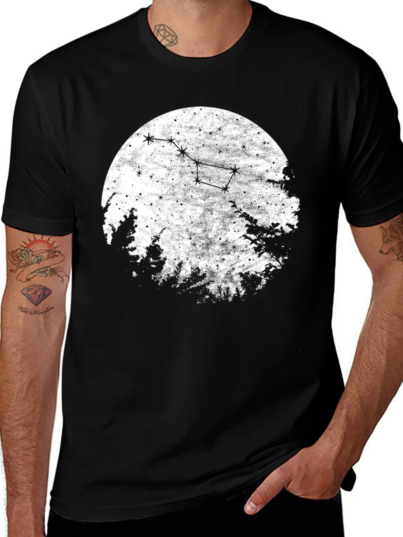 Constellation Graphic T-Shirt - Black