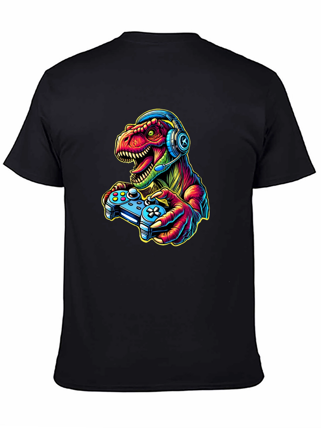 Gamer Dinosaur T-Shirt - Retro Style
